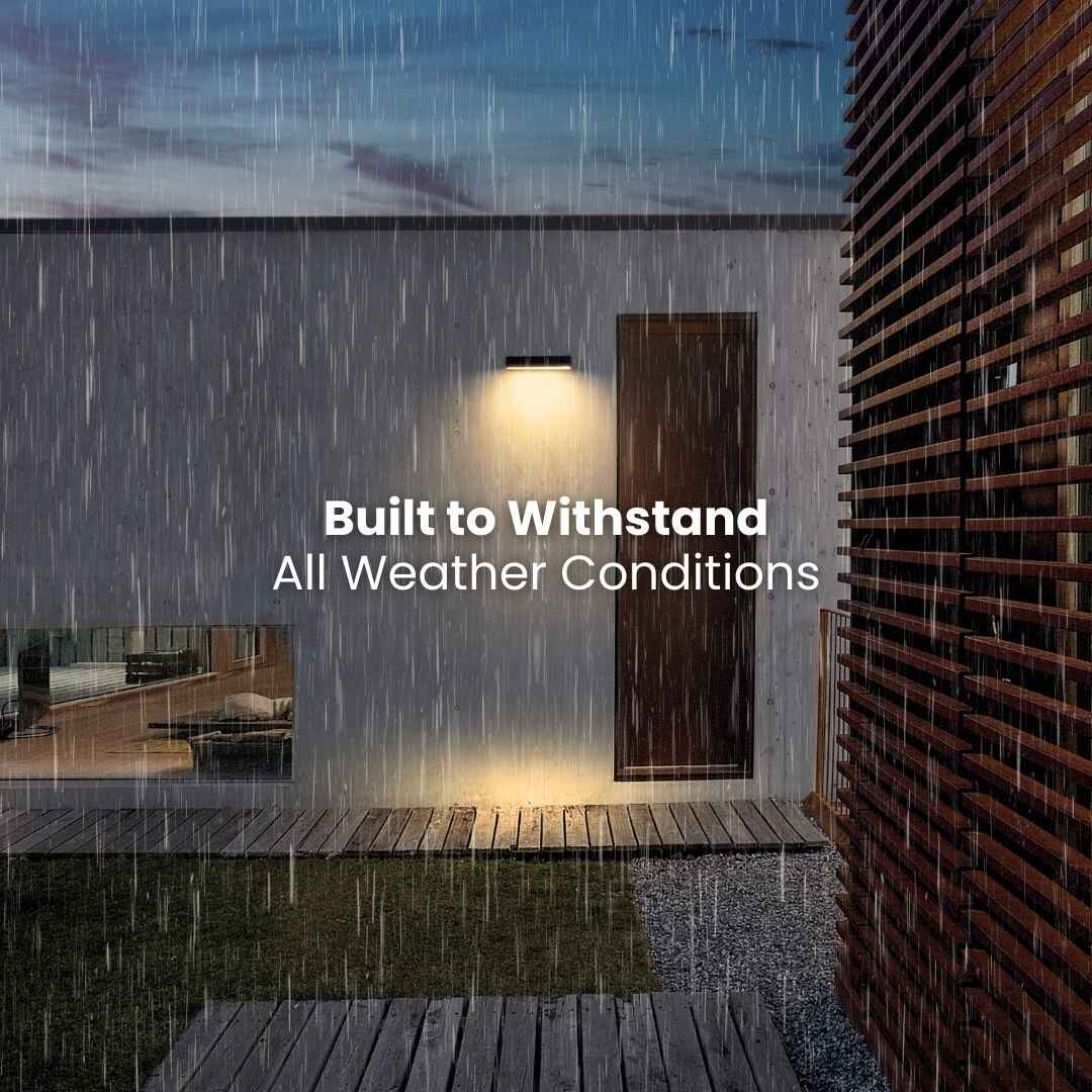 Solar Wall Light with Motion Sensor | Weatherproof, Customisable Brightness & Ideal for Outdoor Security and Pathway Lighting