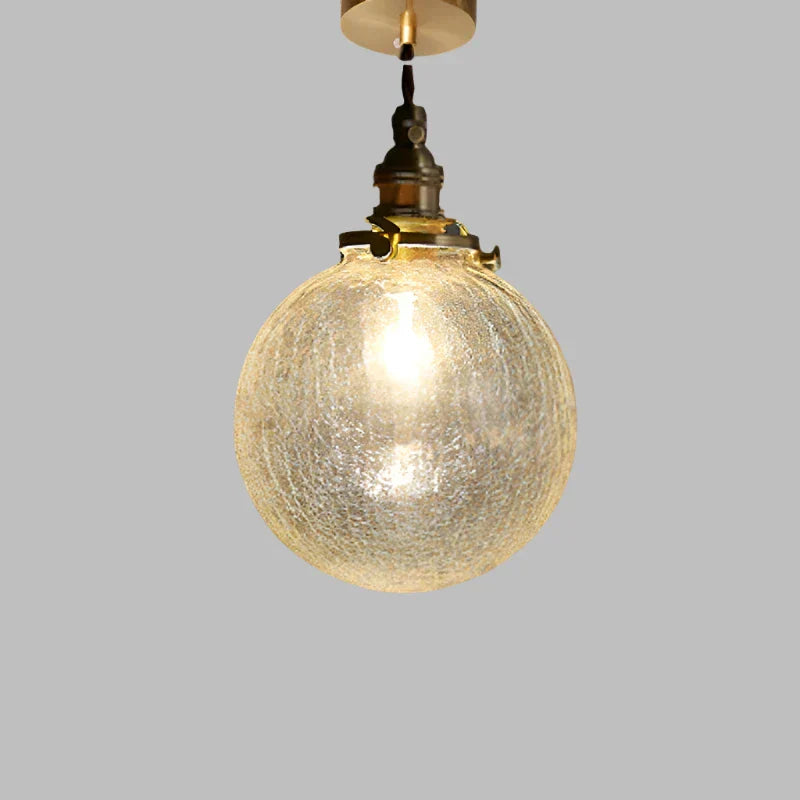 Crystal Glass Pendant Light Fixture - Modern Hanging Lamp for Kitchen Island & Dining Room
