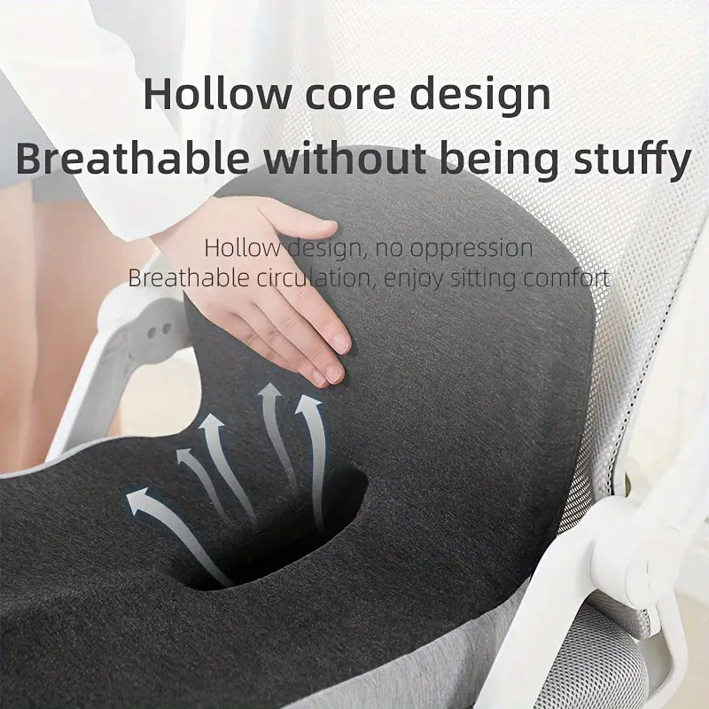 Memory Foam Backrest Cushion | Soft Support for Buttocks & Waist Relief for Home Office or Car Use