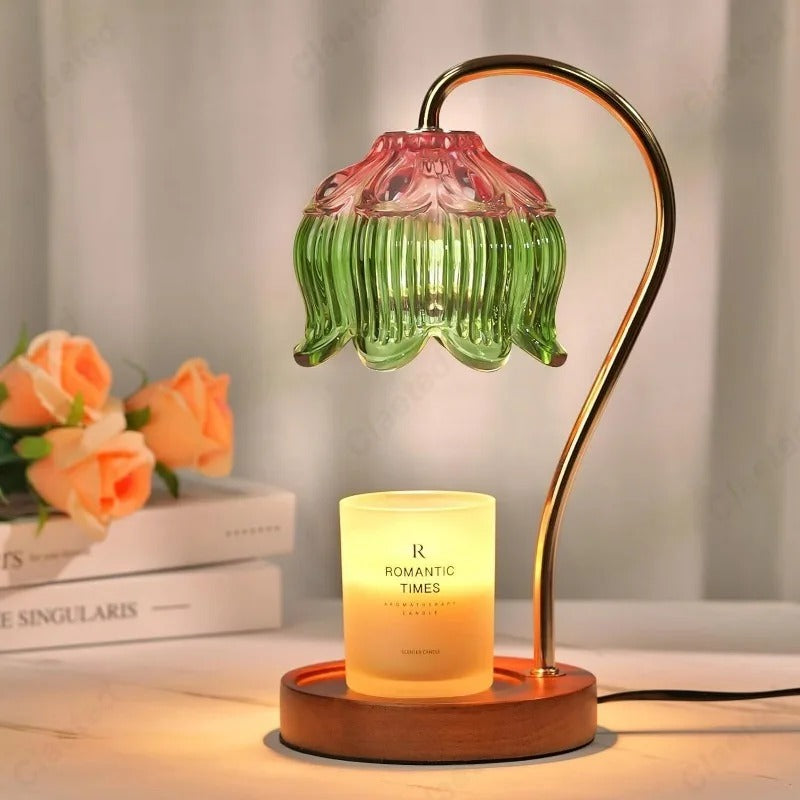 LED Candle Warmer Lamp - Adjustable Temperature with Soft Light for Home Fragrance & Aromatherapy