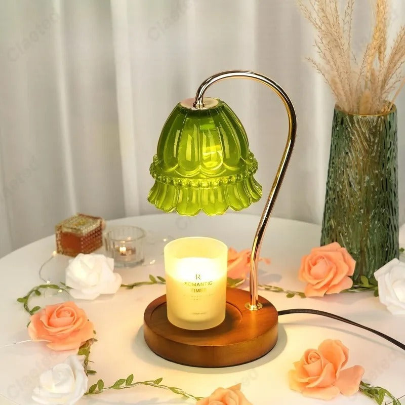 LED Candle Warmer Lamp - Adjustable Temperature with Soft Light for Home Fragrance & Aromatherapy