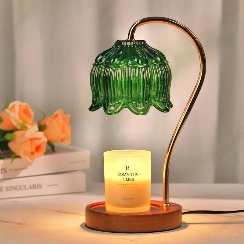 LED Candle Warmer Lamp - Adjustable Temperature with Soft Light for Home Fragrance & Aromatherapy