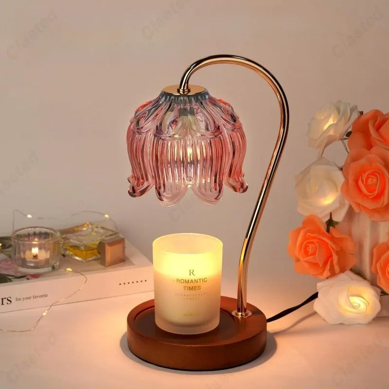 LED Candle Warmer Lamp - Adjustable Temperature with Soft Light for Home Fragrance & Aromatherapy