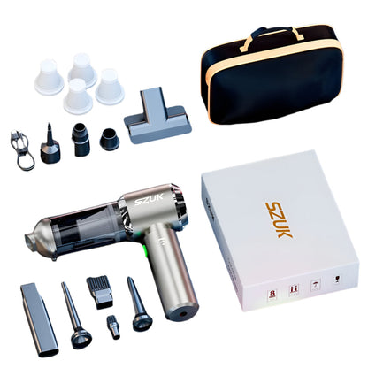 Mini Car Vacuum Cleaner | 98500Pa Powerful Suction, Wireless & Portable for Deep Cleaning Upholstery and Hard-to-Reach Areas