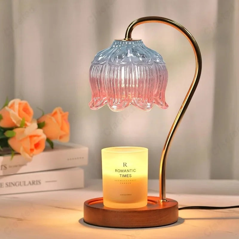 LED Candle Warmer Lamp - Adjustable Temperature with Soft Light for Home Fragrance & Aromatherapy