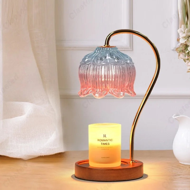 LED Candle Warmer Lamp - Adjustable Temperature with Soft Light for Home Fragrance & Aromatherapy
