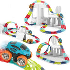Gravity Car & Track Set | Glow-in-the-Dark, Easy Assembly & Ideal for Kids' Imaginative Racing Adventures