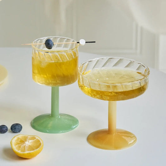 Set of 4 Clear Glass Goblets - Elegant Drinkware for Wine, Cocktails, and Special Occasions