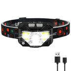 1200 Lumen LED Rechargeable Headlamp | Waterproof, Motion Sensor & Red Light Mode for Camping, Fishing & Nighttime Activities
