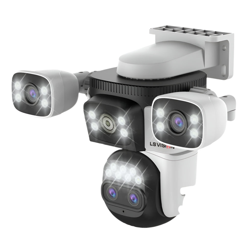 20MP Four-Screen WiFi Security Camera | 10X Optical Zoom, Waterproof & Ideal for Home and Business Surveillance