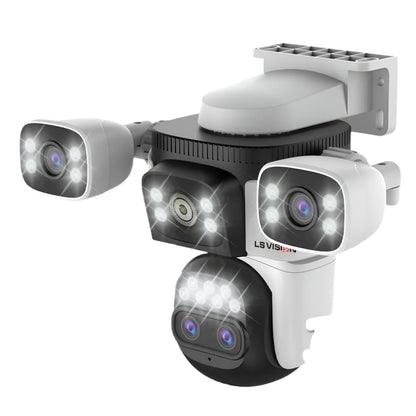 20MP Four-Screen WiFi Security Camera | 10X Optical Zoom, Waterproof & Ideal for Home and Business Surveillance