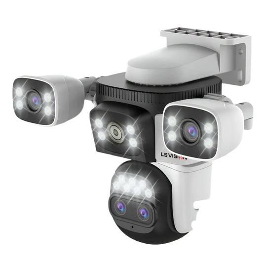 20MP Four-Screen WiFi Security Camera | 10X Optical Zoom, Waterproof & Ideal for Home and Business Surveillance