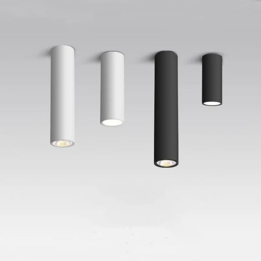 LED Surface Mounted Downlight - Black Finish, 12W, Adjustable Brightness for Kitchen, Living Room & Office Lighting