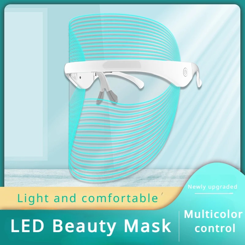 LED Light Therapy Mask | 7-Color Rechargeable Facial Treatment for Wrinkles, Acne & Skin Rejuvenation