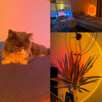 LED Sunset Projector Lamp with 16 Colors and Remote Control - USB Table Lamp for Bedroom & Night Light