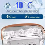 Portable 3-in-1 Air Cooler Fan | Ice Water Humidifier with 7-Color Light & 500mL Tank for Room, Desk & Camping