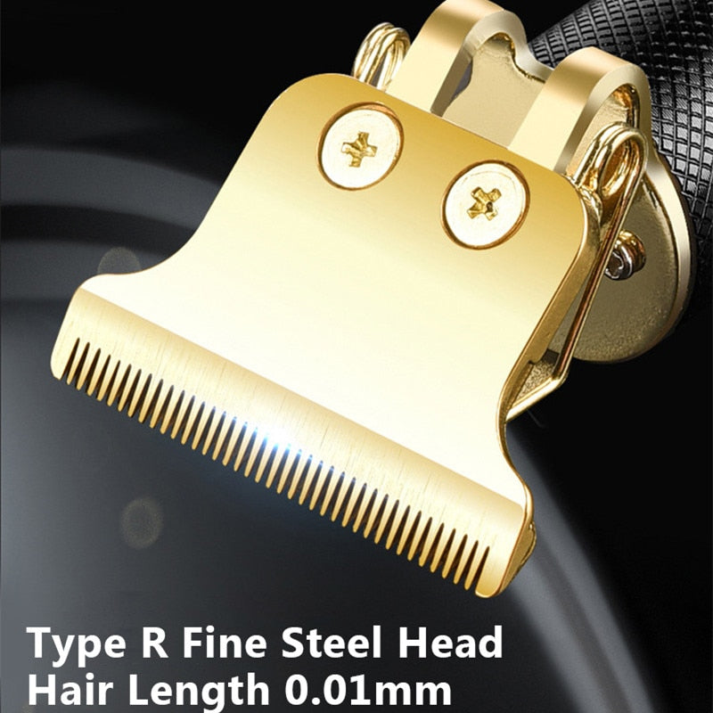 Cordless Clippers and Trimmers: Battery-Powered Gold Hair Trimmer for Men, Ideal for Beards & Neck, Compact Cutter
