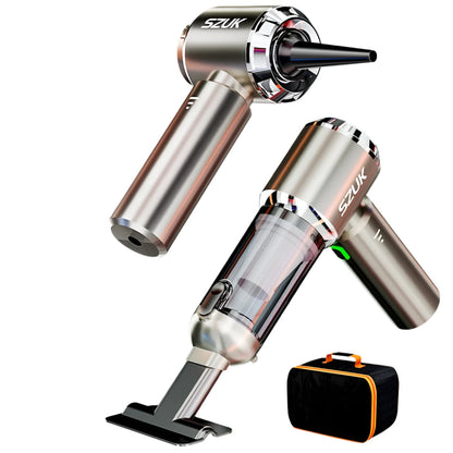 Mini Car Vacuum Cleaner | 98500Pa Powerful Suction, Wireless & Portable for Deep Cleaning Upholstery and Hard-to-Reach Areas
