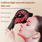 Infrared LED Facial Mask | Flexible Silicone Design with 8 Color Modes for Skin Rejuvenation & Anti-Aging Treatment at Home