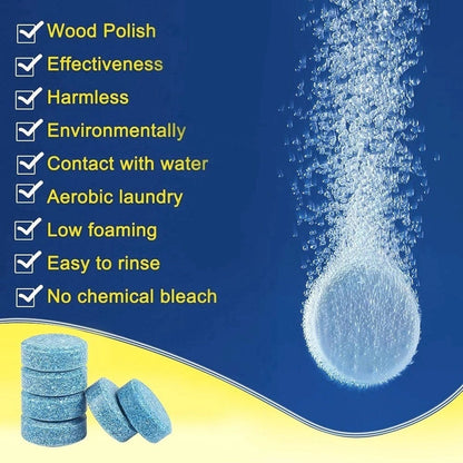 Car Windscreen Cleaner Effervescent Tablets | Concentrated, Eco-Friendly & Easy to Use for Clear Visibility