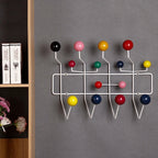 Wall-Mounted Coat Hanger Rack with Hooks for Entryway & Hallway Organization