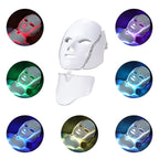 LED Face & Neck Rejuvenation Mask | 7-Color Phototherapy for Wrinkles, Acne & Youthful Skin