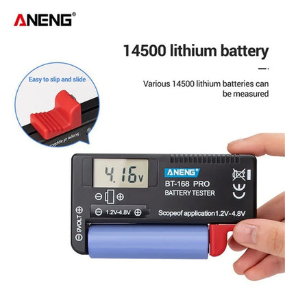 Digital Battery Tester | LCD Display for AAA, AA, Button Cell & CDN Batteries | Ideal for Home Electronics & Gadgets