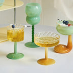 Set of 4 Clear Glass Goblets - Elegant Drinkware for Wine, Cocktails, and Special Occasions
