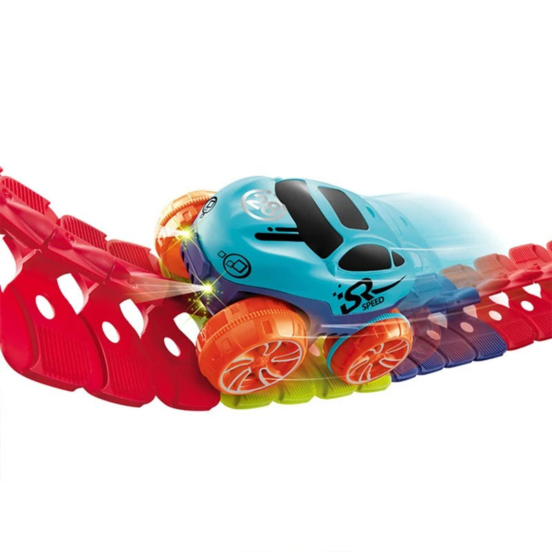 Gravity Car & Track Set | Glow-in-the-Dark, Easy Assembly & Ideal for Kids' Imaginative Racing Adventures