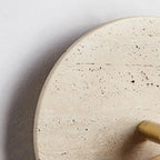 Rotatable Travertine Bedside Wall Lamp with Adjustable Arm for Bedroom Lighting