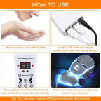 LED Face & Neck Rejuvenation Mask | 7-Color Phototherapy for Wrinkles, Acne & Youthful Skin
