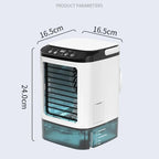 Ultra Quiet Portable Air Cooler | Below 36dB Mute Fan with Dual Atomization, 900mL Tank & Ice Box for Bedroom Sleep