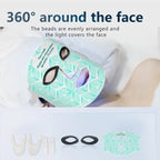 Infrared LED Facial Mask | Flexible Silicone Design with 8 Color Modes for Skin Rejuvenation & Anti-Aging Treatment at Home