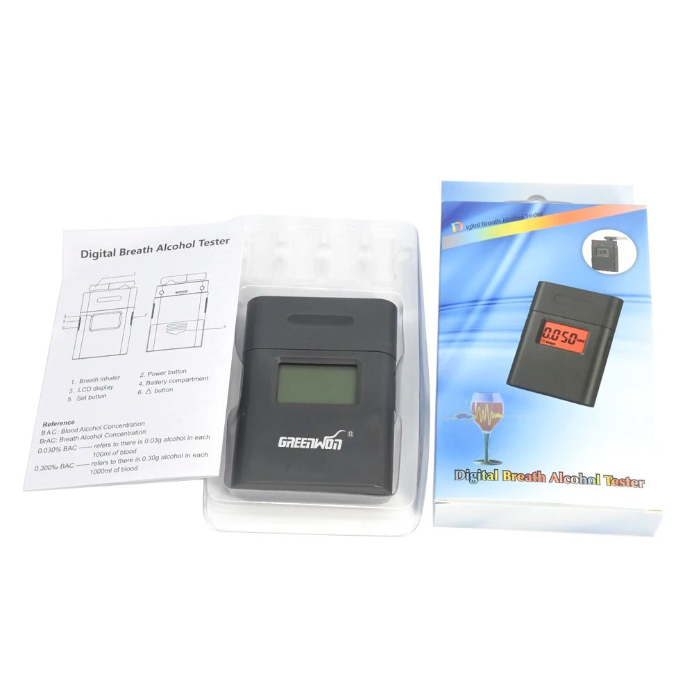 Professional Digital Alcohol Tester | Accurate LCD Breathalyzer for Personal and Workplace Use