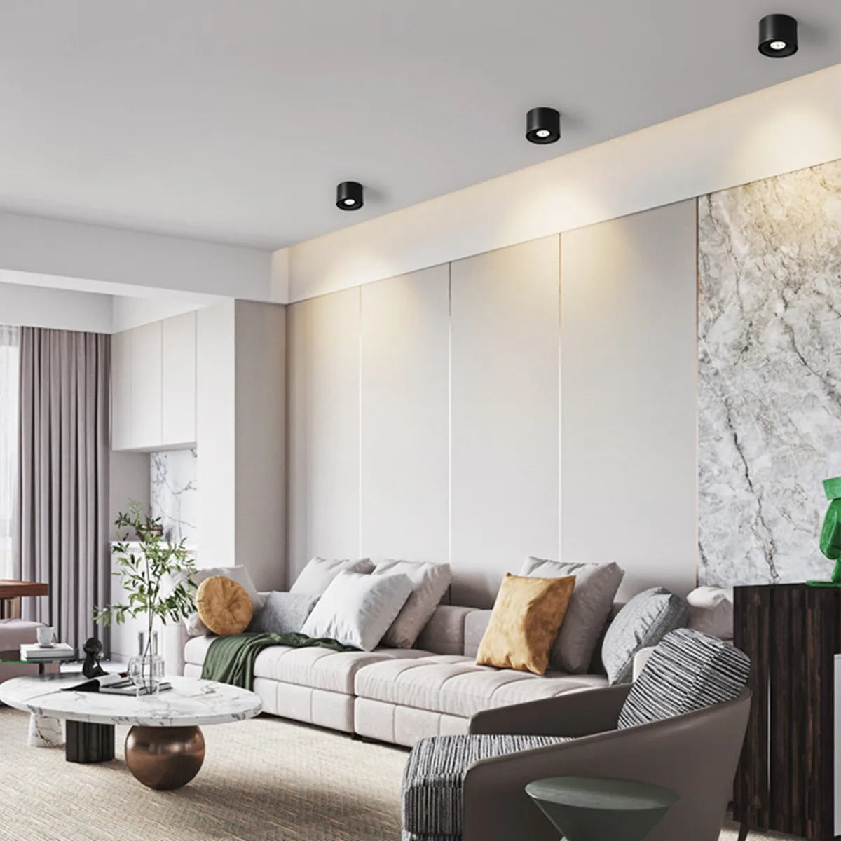 LED Surface Mounted Downlight Fixture - Adjustable Brightness, Modern Design for Home & Office Lighting