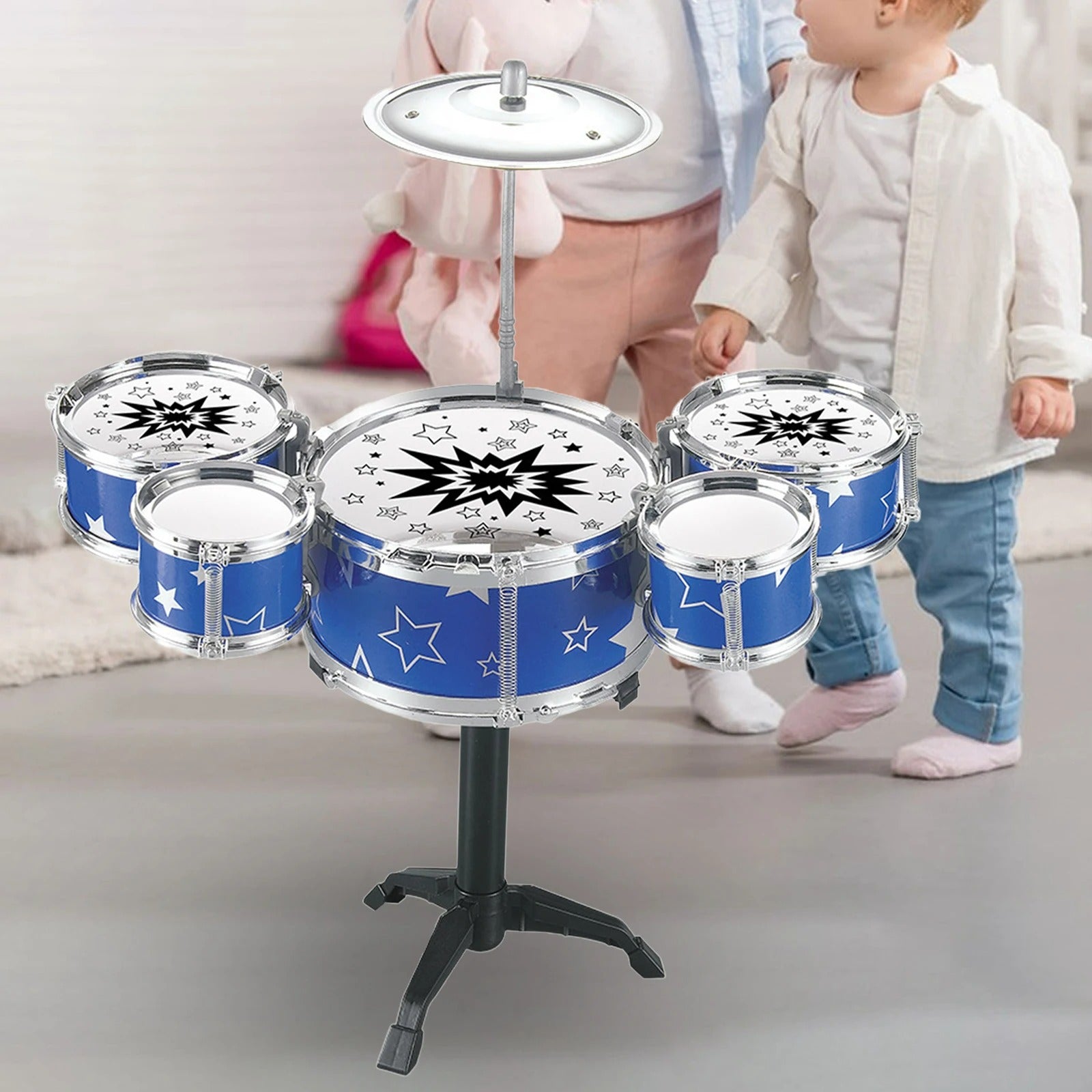 Kids Drum Set with Stool - Growing Little Drummers, Musical Exploration