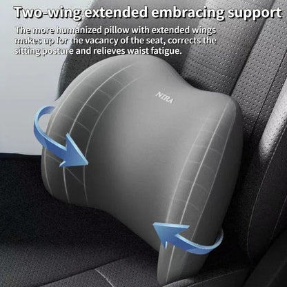 Car Memory Foam Neck & Lumbar Cushion | Ergonomic Support for Neck and Back Pain Relief During Long Drives