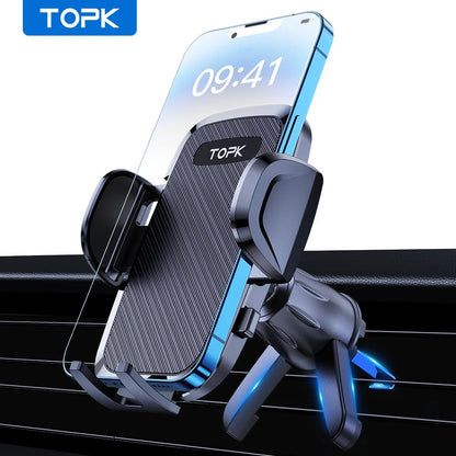 Universal Car Phone Holder | Gravity-Based Automatic Clamp & Air Vent Clip for All Smartphones