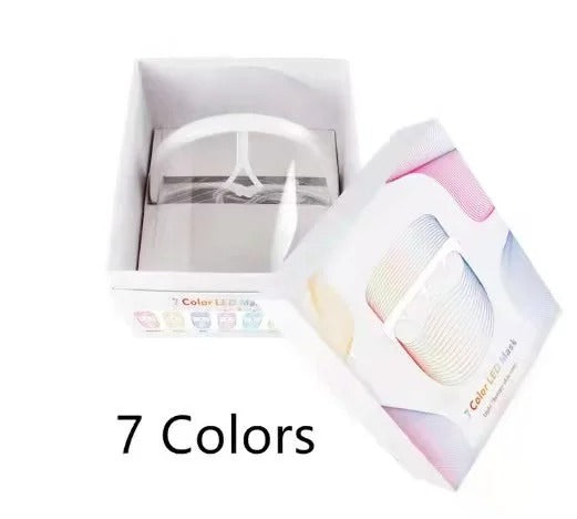 LED Light Therapy Mask | 7-Color Rechargeable Facial Treatment for Wrinkles, Acne & Skin Rejuvenation
