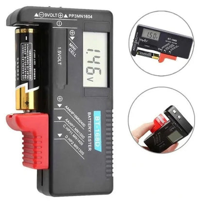 Digital Battery Tester | LCD Display for AAA, AA, Button Cell & CDN Batteries | Ideal for Home Electronics & Gadgets