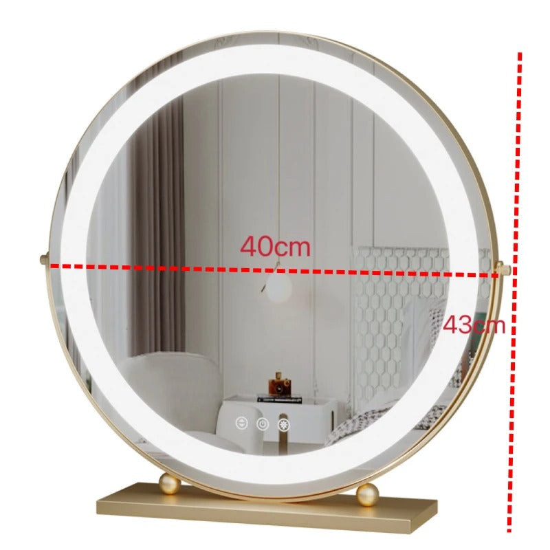 LED Makeup Mirror with Adjustable Brightness and Touch Control for Vanity and Beauty Routine