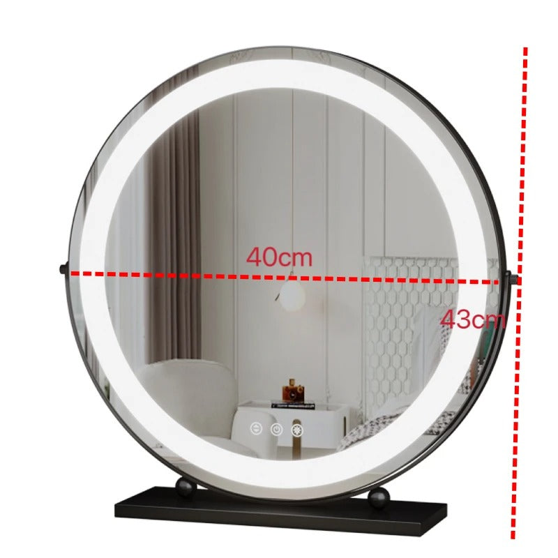 LED Makeup Mirror with Adjustable Brightness and Touch Control for Vanity and Beauty Routine