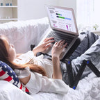 Adjustable Laptop Stand | Ergonomic, Portable & Ideal for Bed, Couch, or Desk Use