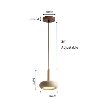 LED Wabi Sabi Japanese Ceiling Light - Retro Stone Fixture for Modern Home Decor & Ambient Lighting