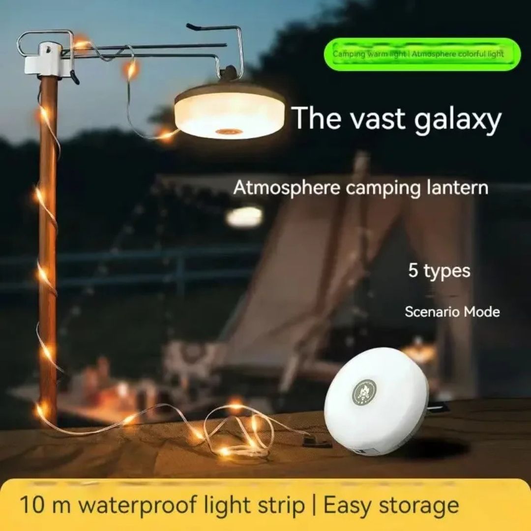 Camping Fairy Lights | Waterproof, USB Rechargeable & Versatile for Camping, Hiking, and Emergency Use
