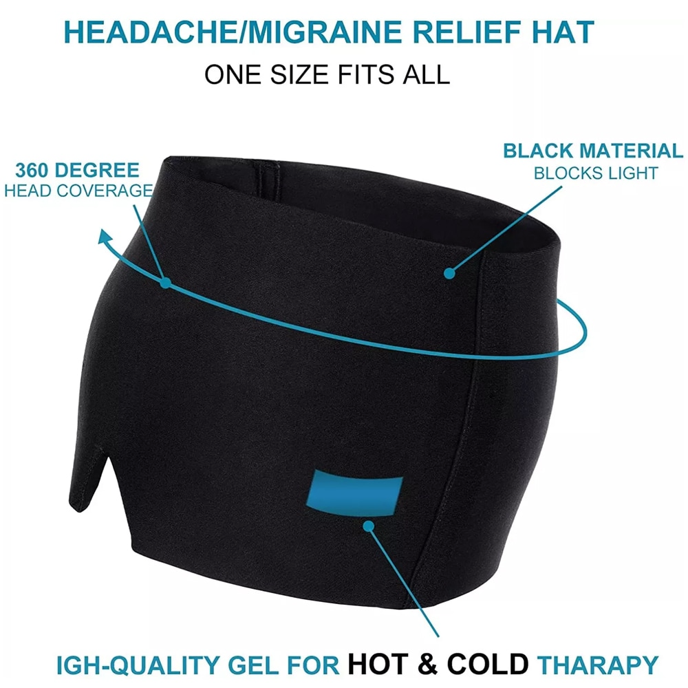 Migraine Relief Headband | Hot/Cold Therapy, Medical-Grade Gel & Comfortable Fit for Home, Work & Travel