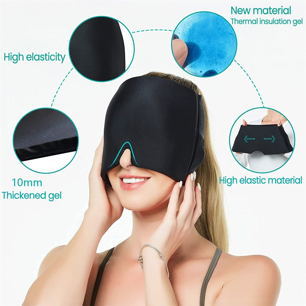 Migraine Relief Headband | Hot/Cold Therapy, Medical-Grade Gel & Comfortable Fit for Home, Work & Travel