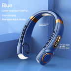 Neck Cooler – 8000mAh Bladeless Mini Fan with LED Display