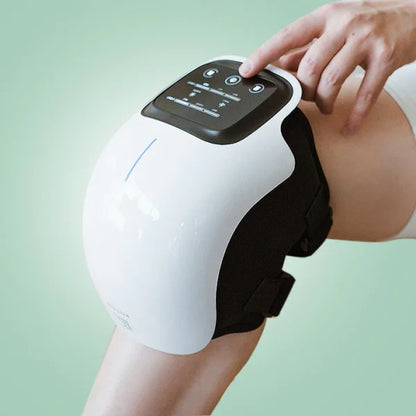 Knee Massager Machine | Pain Relief with Vibrations, Hot Compress & Laser Therapy for Arthritis Recovery