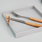 Scandinavian Design Square Serving Tray - Wooden Decorative Tray for Home Decor & Kitchen Organization